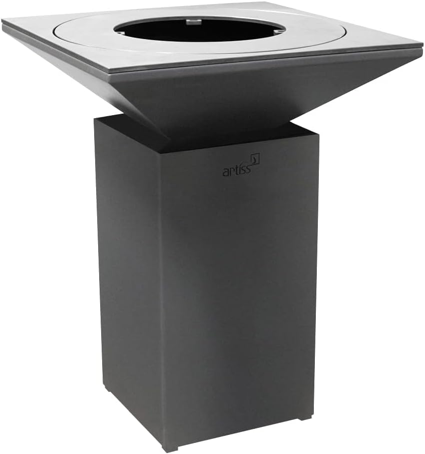 barbecue, 74 × 74 × 95 cm, acciaio inox, per il giardino, per la terrazza, Artiss