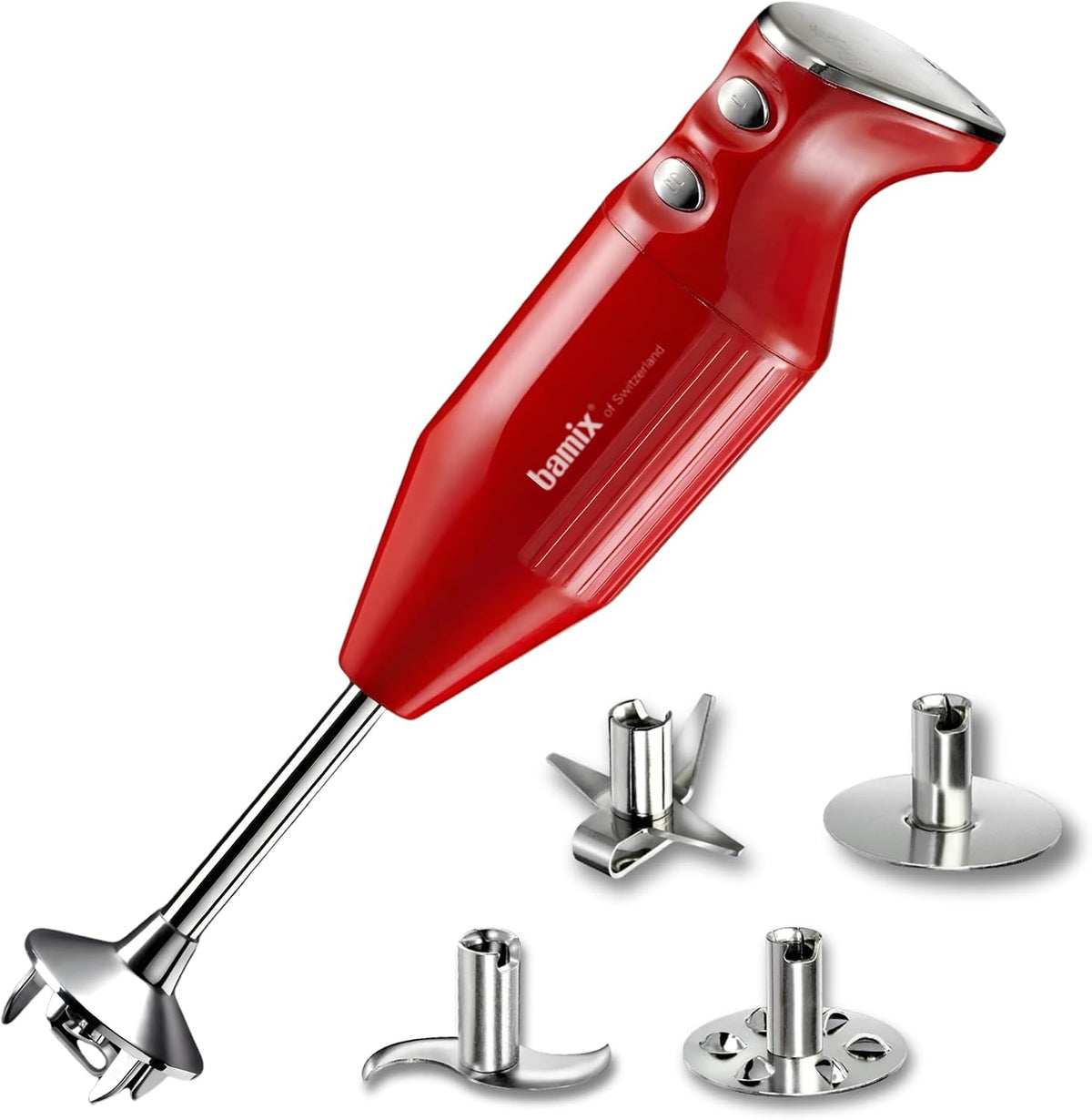Frullatori ad immersione e minipimer M350, 41 × 17,5 × 10,5cm, acciaio inox, rosso, bamix, bamix Frullatore a immersione M350 MAXX incl. lama multiuso