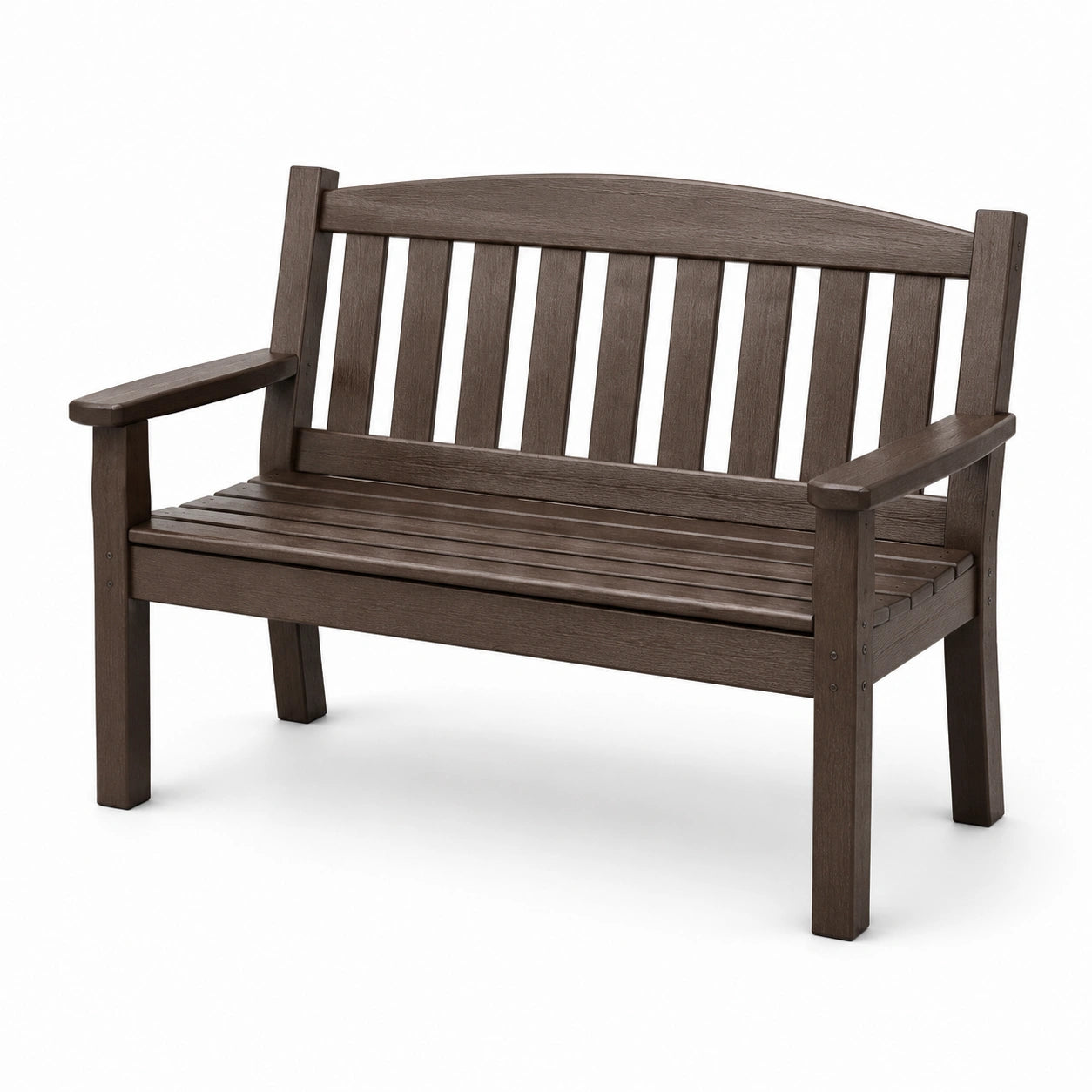 Panchina da giardino in legno marrone