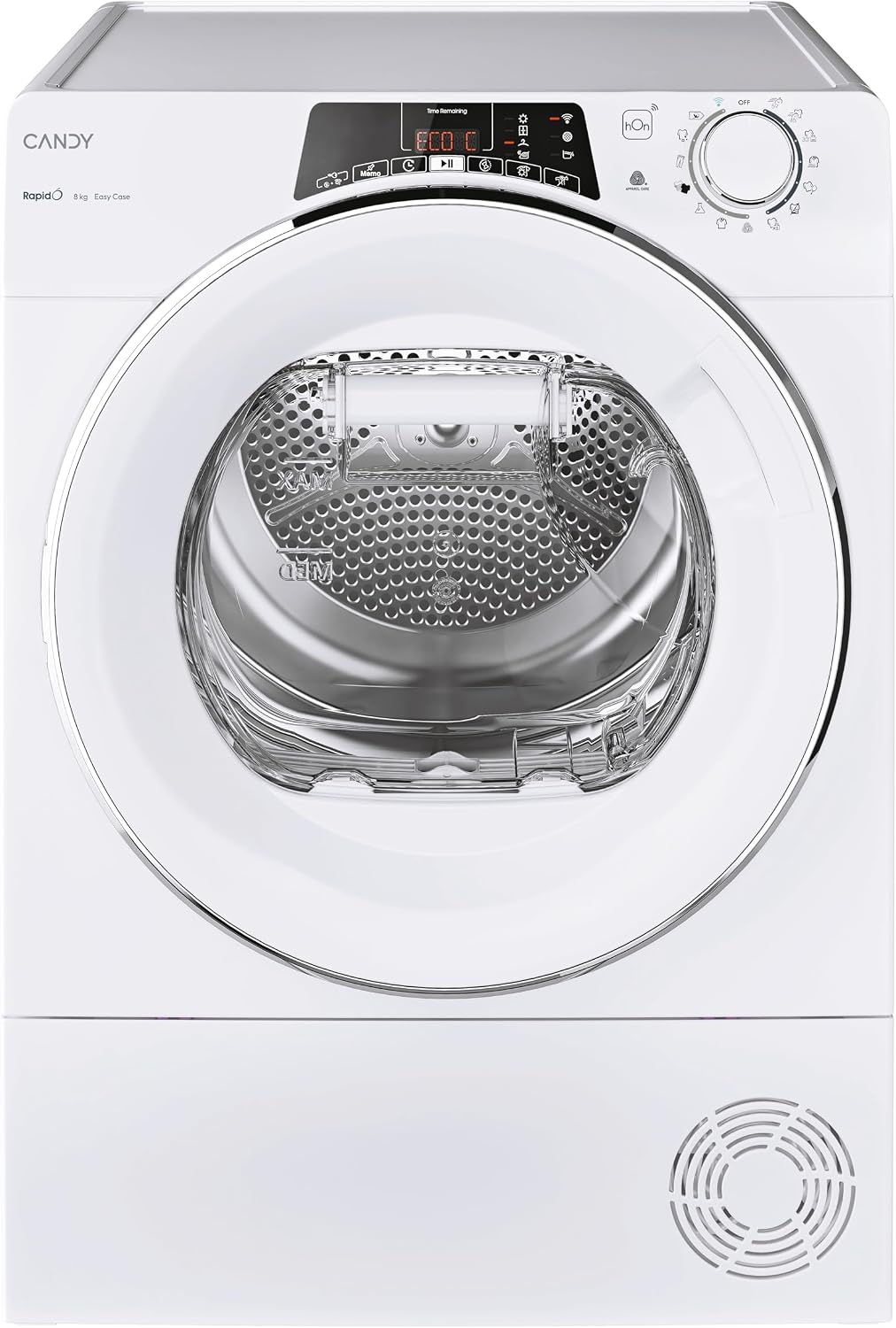 Lavatrici H8A2TCEX-S, 85 × 60 × 58,5 cm, 8 kg, bianco, CANDY, Asciugatrice pompa di calore 8 kg, 7 programmi rapidi