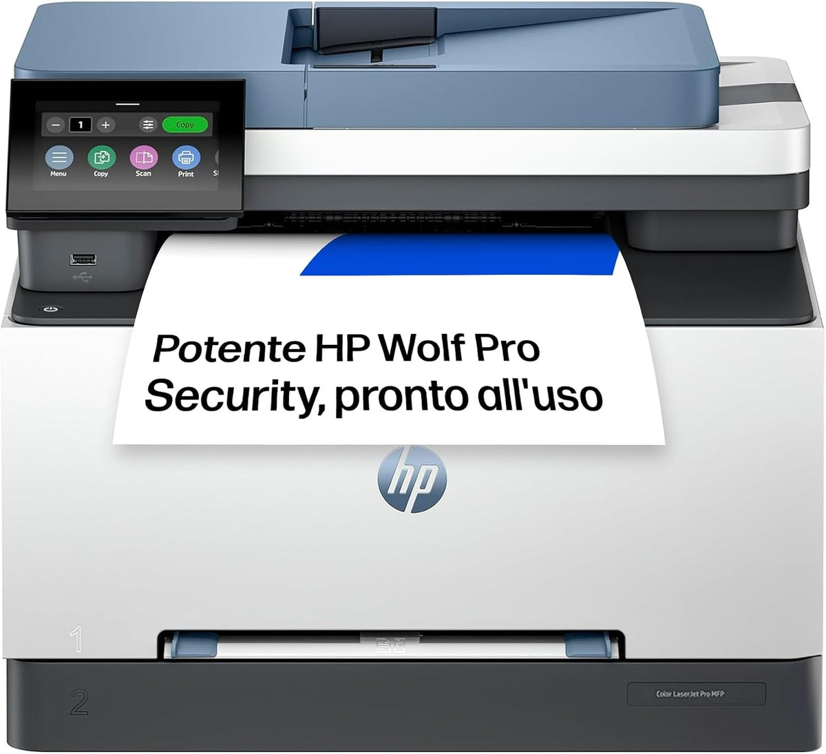 HP Stampanti laser, blu, HP Color LaserJet Pro 3302sdw 499Q6F, Stampante Multifunzione A4, 25 ppm B/N e a Colori, ADF da 50 Fogli, Smart