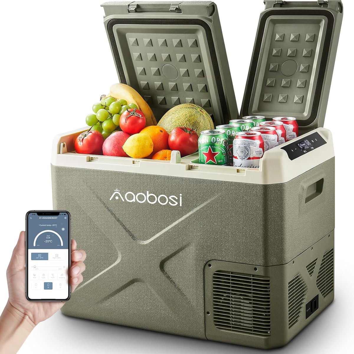 frigorifero, 32L, 24V, 240V, AAOBOSI, Frigorifero Portatile 12v 220v Di Controllo, Per L'Auto e La