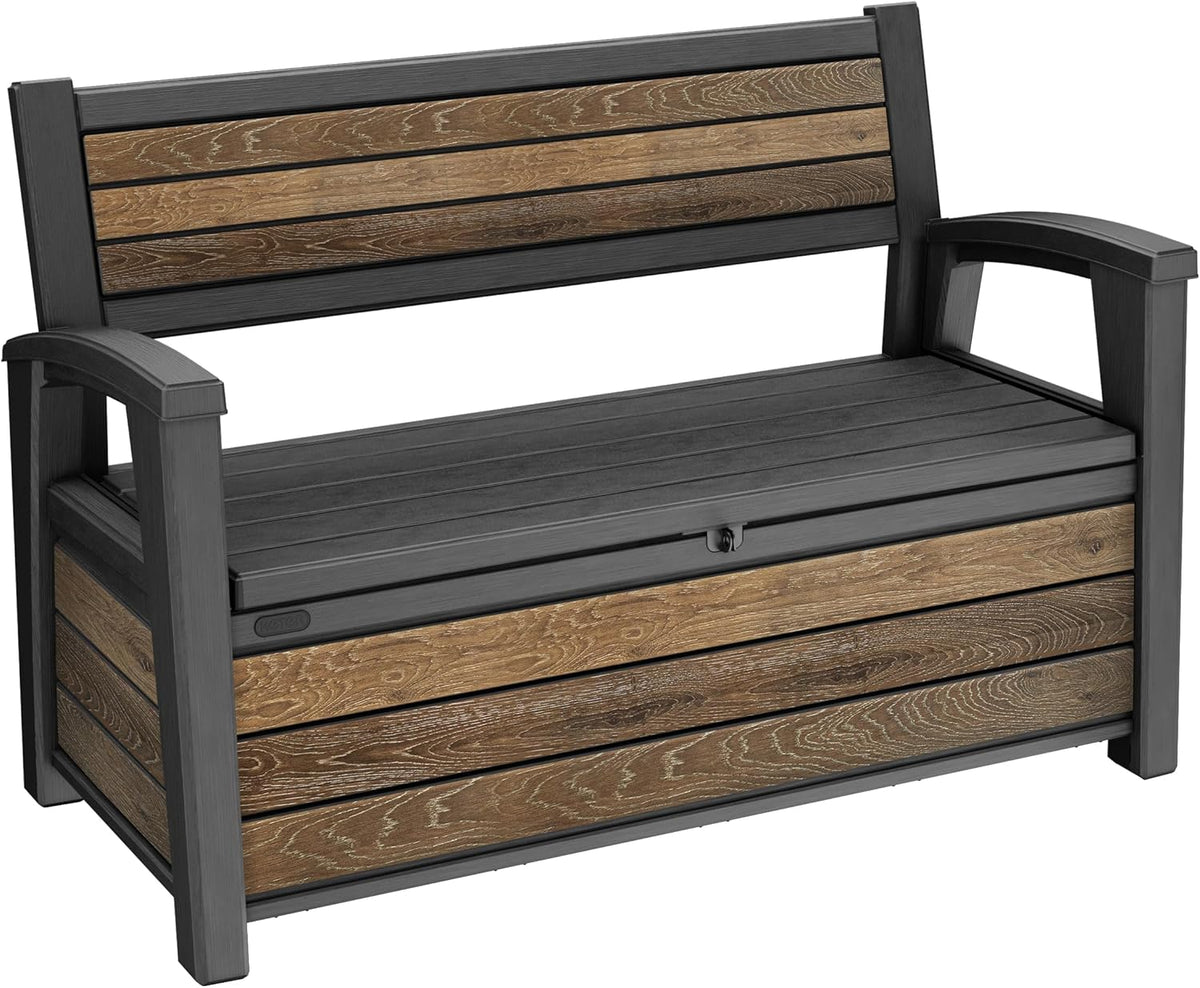 Panche, 227L, legno, per il giardino, Keter, 133x61x89H cm