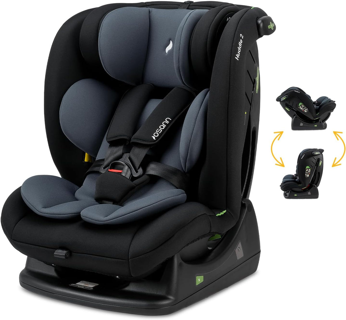 Seggiolini auto, 150 cm, nero, Osann, altezza 15 posizioni, imbracatura a 5 punti, cintura a 3 punti