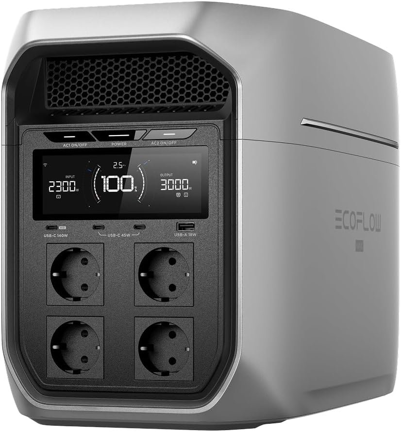 Centrali elettriche portatili, 2.048 Wh, EF ECOFLOW, Power station portatile EF ECOFLOW DELTA 3 Max Plus