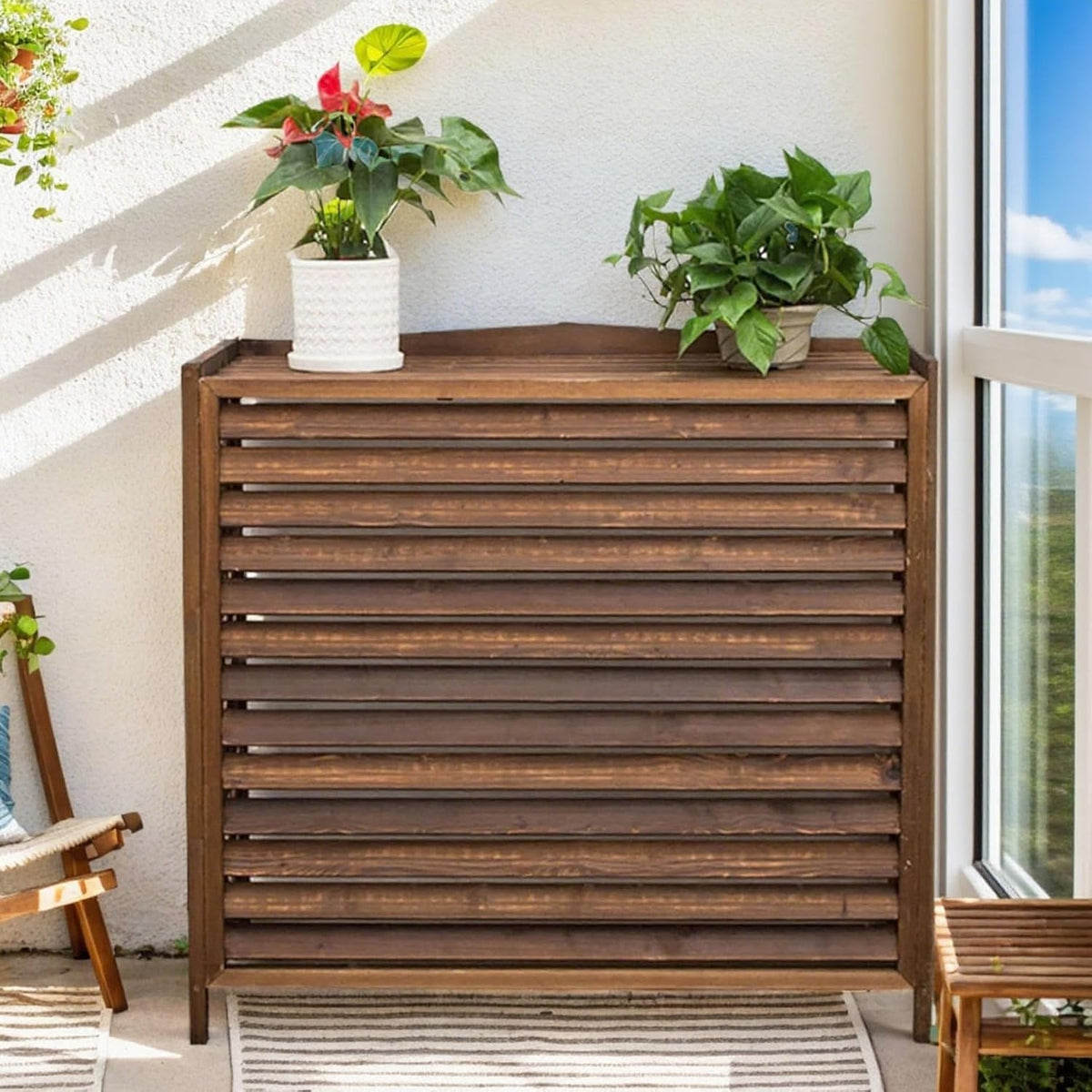 Condizionatori a parete, 86 × 35 × 80cm, legno massello, Srklnvcxel