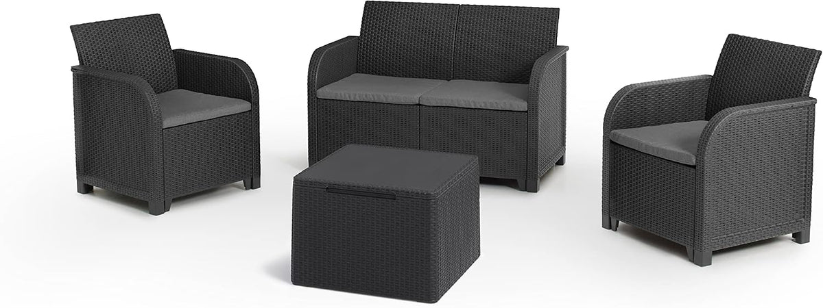 Set da conversazioni, Keter, Rosalie Lounge Set Graphite