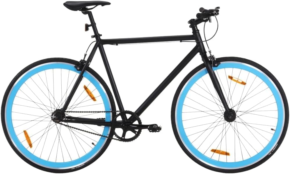 Bici da città, 59 cm, blu, Bici A Scatto Fisso Biciclette Nere E Verdi 700c, Frame Size: 59 cm