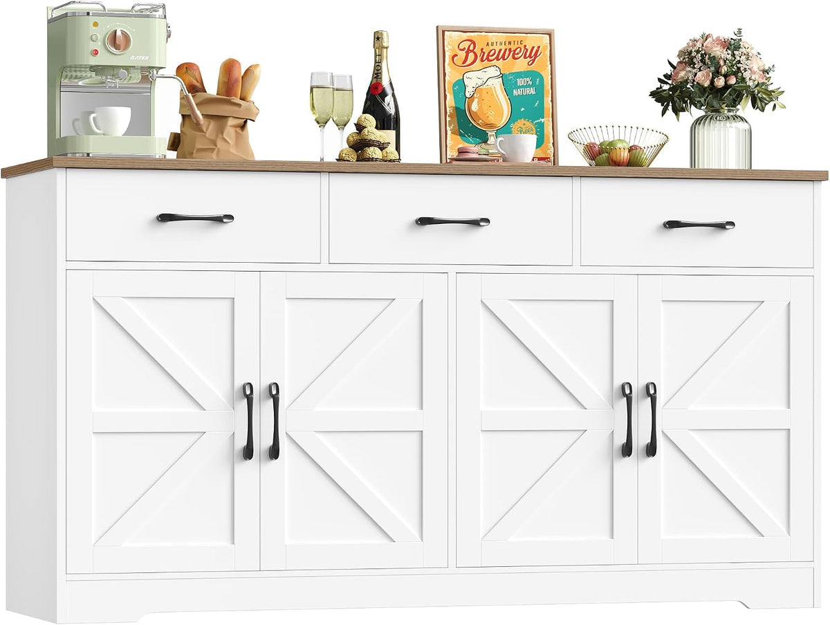 Credenze e buffet, 150 cm, con cassetti, per la cucina, HOCSOK