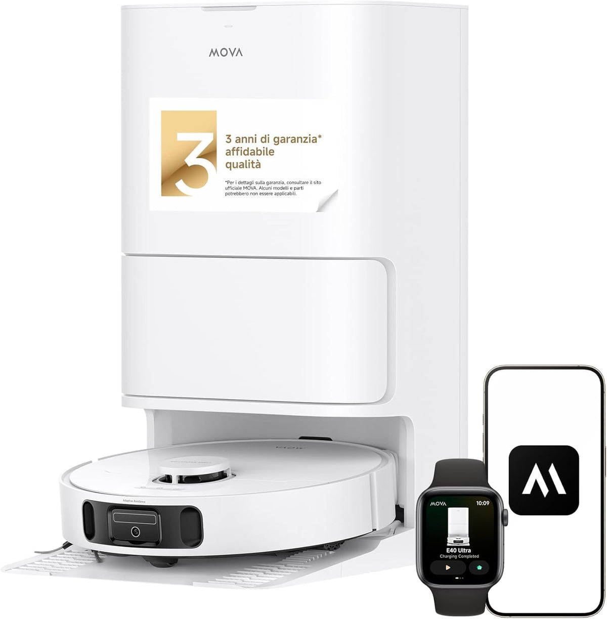 aspirapolvere E40, bianco, MOVA, Ultra Robot, Bianco