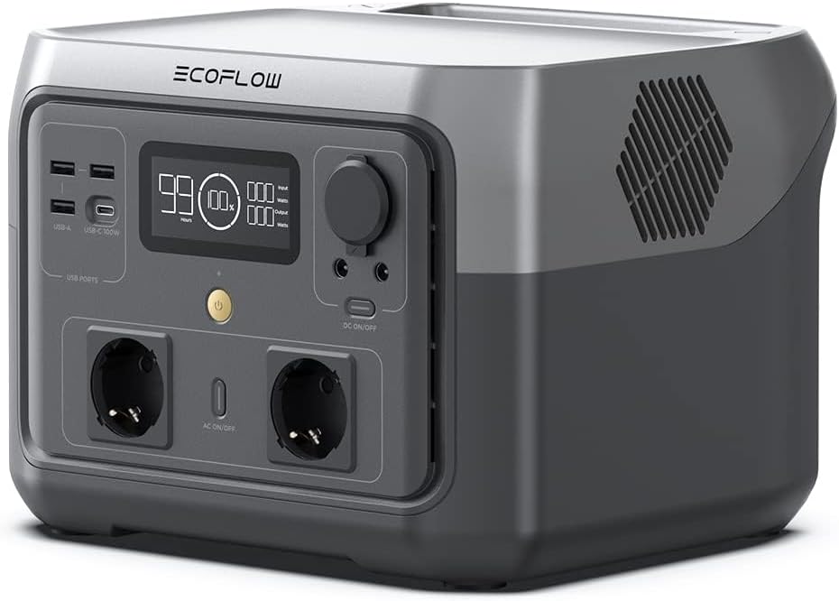 Generatori, 512Wh, senza fili, EF ECOFLOW, ECOFLOW Centrale Elettrica Portatile RIVER 2 MAX, Batteria LiFeP04 da 512Wh