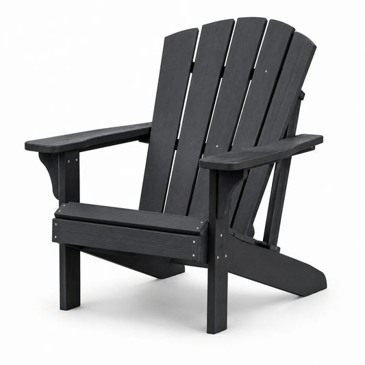 Sedia Adirondack in legno HDPE nera