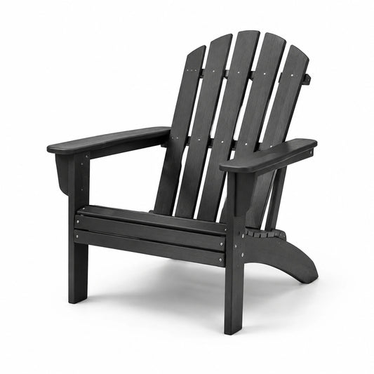 Sedia Adirondack in legno composito nero 90x78x96 cm
