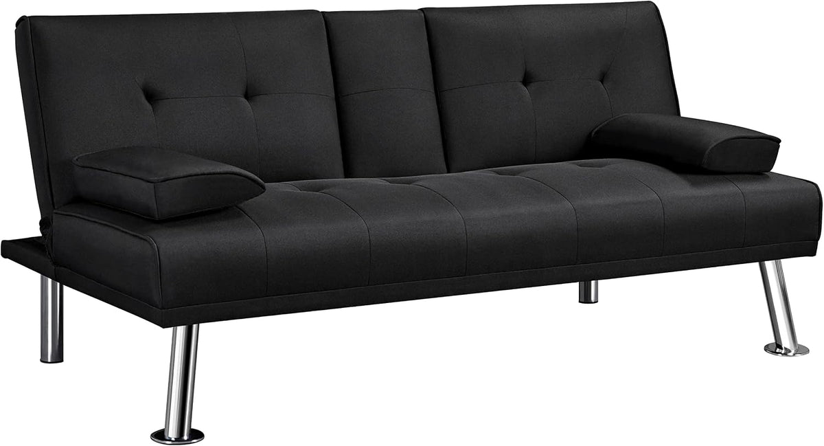 divano, 167 × 94 cm, Yaheetech, Yaheetech Divano Letto a 3 Posti Reclinabile con 2 Braccioli