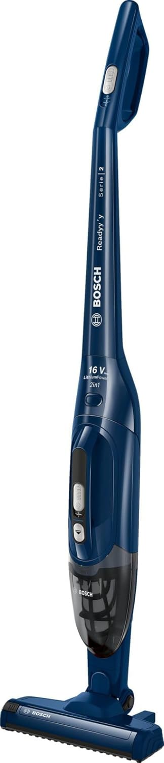 Bosch BBHF220 Scope elettriche, 16V, senza fili, blu, Bosch BBHF220 Scopa Elettrica e Aspirabriciole 2in1