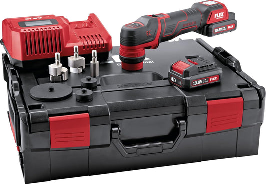 Lucidatrici EC/2, 12 mm, 10,8 V, senza fili, nero, Flex, Lucidatrice a batteria Flex 10, 8 V (lucidatrice) PXE 80 10, 8-EC/2, 5 Set - 418102