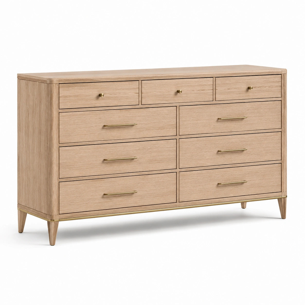 Cassettiera in Legno di Rovere con 9 Cassetti