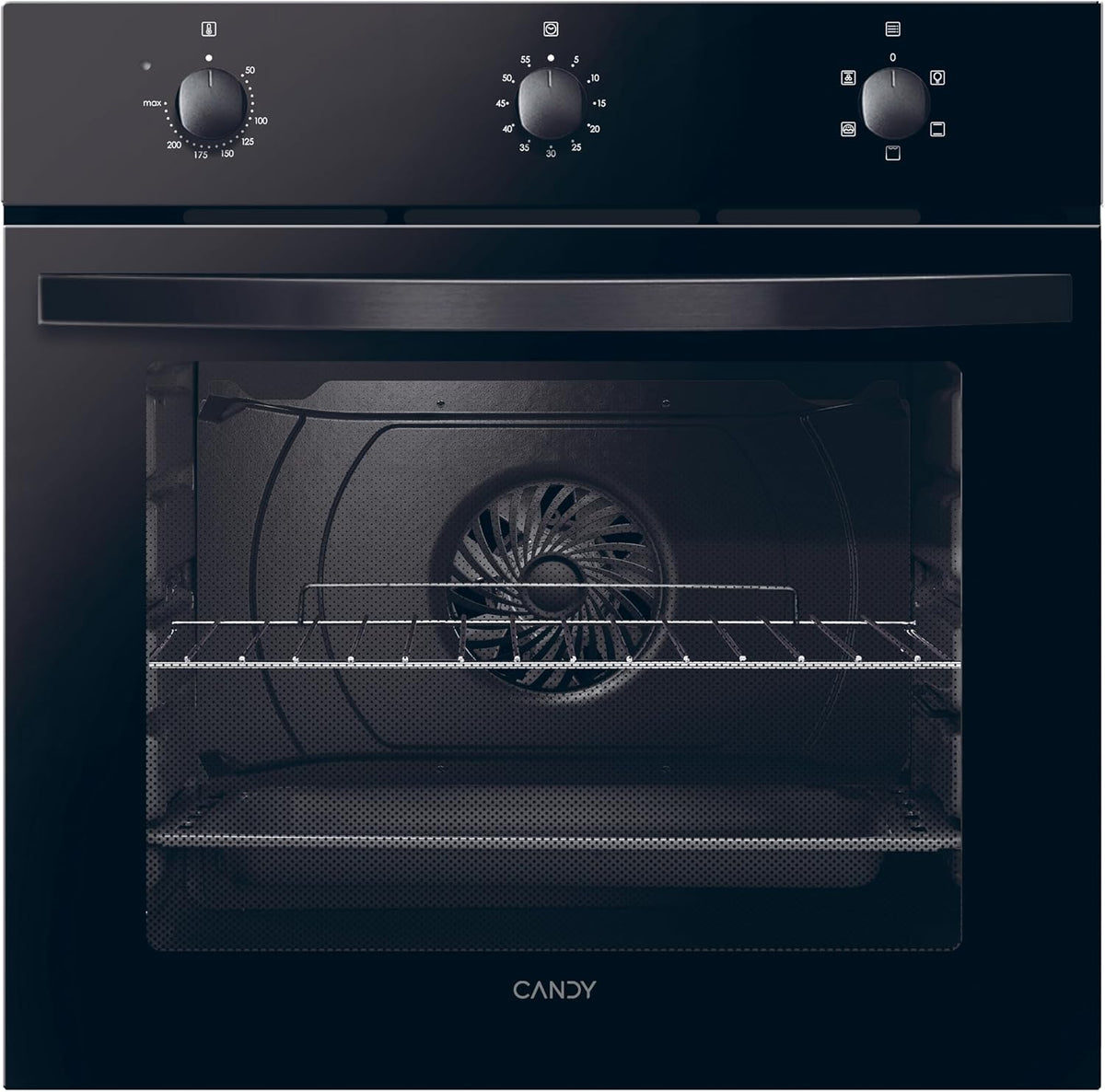 forno N502, 59,5 × 59,5 × 58,8 cm, controllo smart, nero, CANDY, 65 Litri, 5 Modalità di Cottura, 5 x 59, 5 x 58