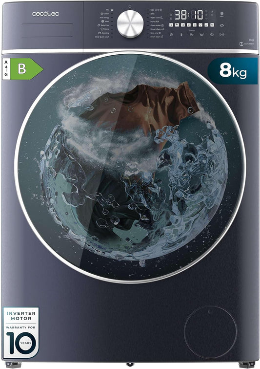 lavatrice, blu, Cecotec, 16 Programmi
