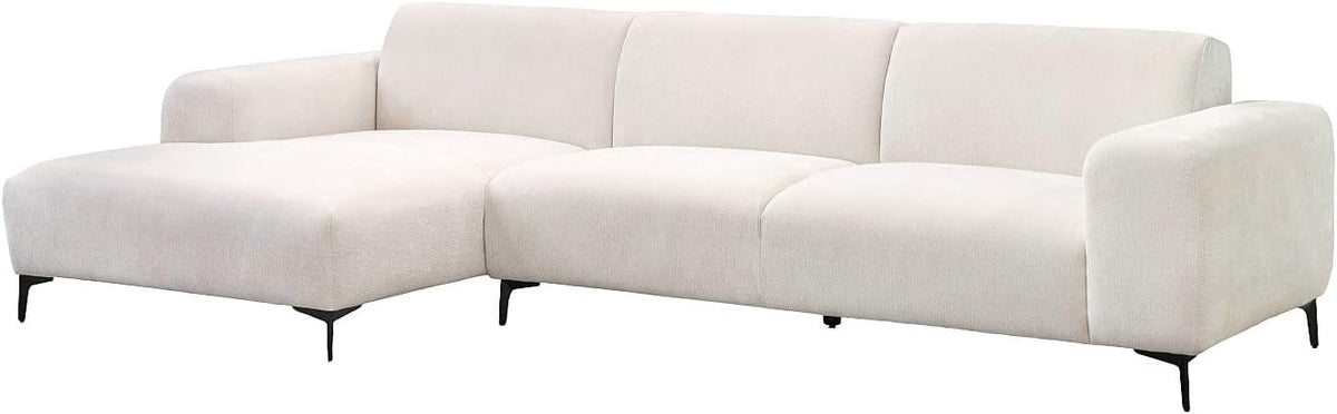 divano, 306 × 160 × 80 cm, tessuto, beige, Vente-unique