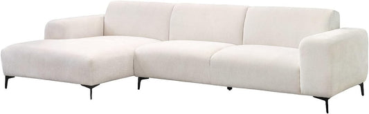 divano, 306 × 160 × 80 cm, tessuto, beige, Vente-unique