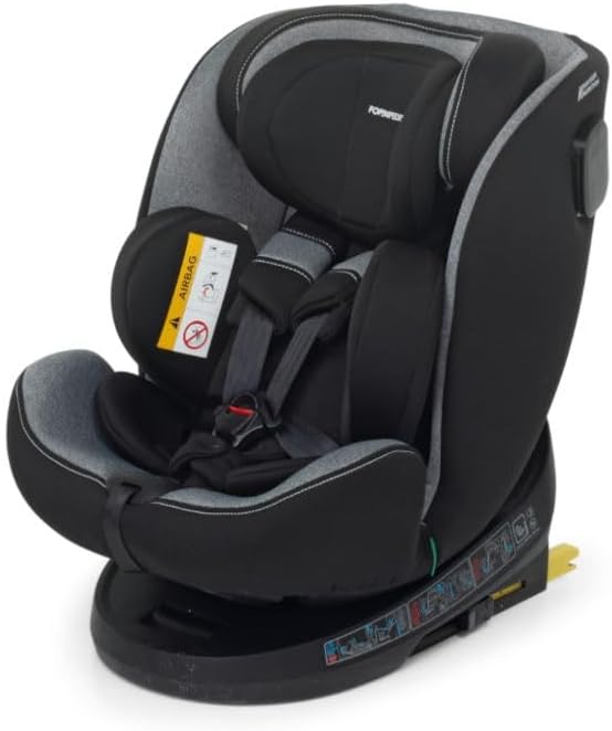Seggiolini auto R129, 150 cm, Foppapedretti, Seduta Girevole a 360°, per bambini da 40 a 150 cm di altezza, 0-12 anni, conforme ECE R129
