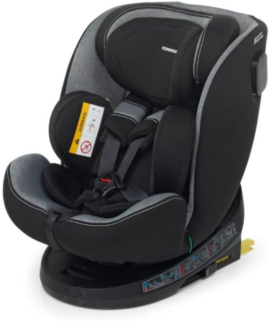 Seggiolini auto R129, 150 cm, Foppapedretti, Seduta Girevole a 360°, per bambini da 40 a 150 cm di altezza, 0-12 anni, conforme ECE R129