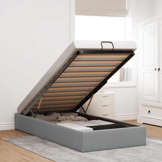 letto, 90 × 190 cm, KKHOMEI, Contenitore 90 x 190 cm Singolo con Contenitore Struttura