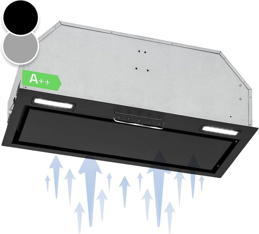 Klarstein lavastoviglie, con illuminazione LED, alluminio, per la cucina, Incasso con Flusso d'Aria 380 m3/h, Luci LED