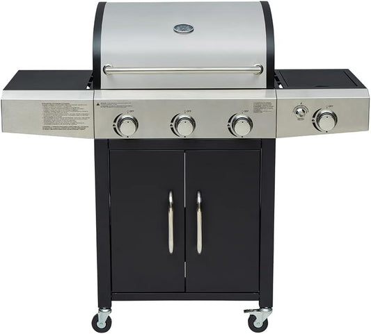barbecue, acciaio inox, Arsard, a Gas Professionale XXL Con 4 Fuochi Multifunzione Da