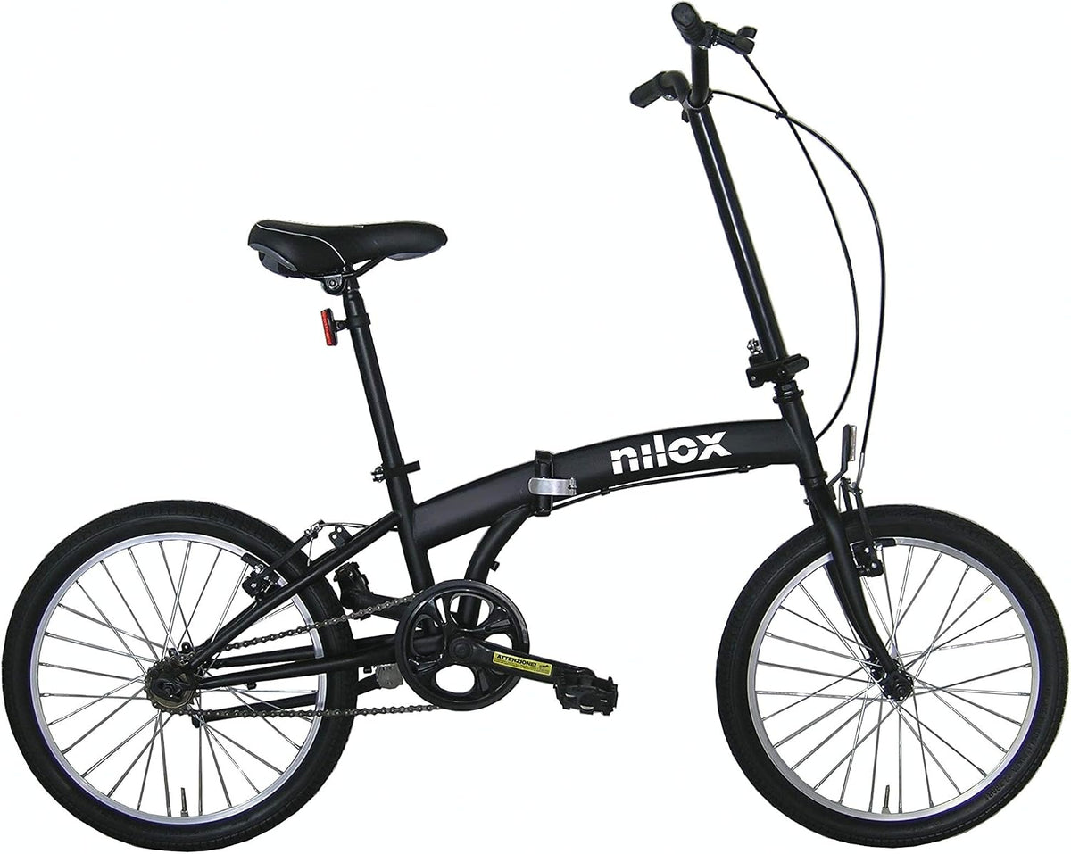 Bici pieghevoli, 150 × 65 × 110 cm, 12 kg, pieghevole, alluminio, acciaio, Nilox, Bike X0, con Telaio Opaco in Acciaio, 12 kg di Peso