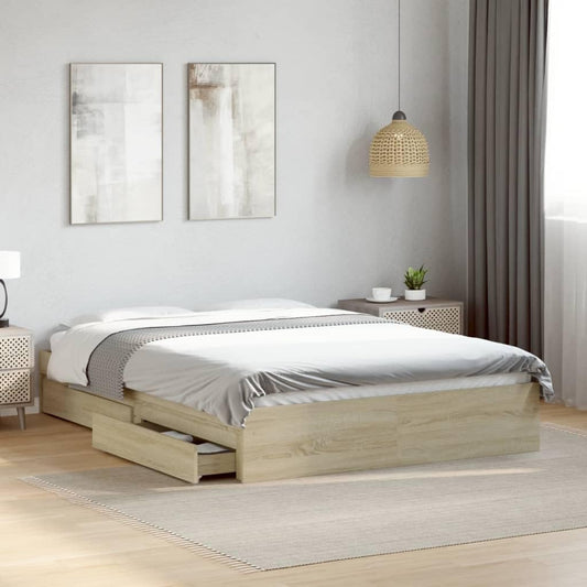 letto, 75 × 190 cm, con cassetti, legno, CIOURSTO, Facile Montaggio (120 x 190 centimetri)