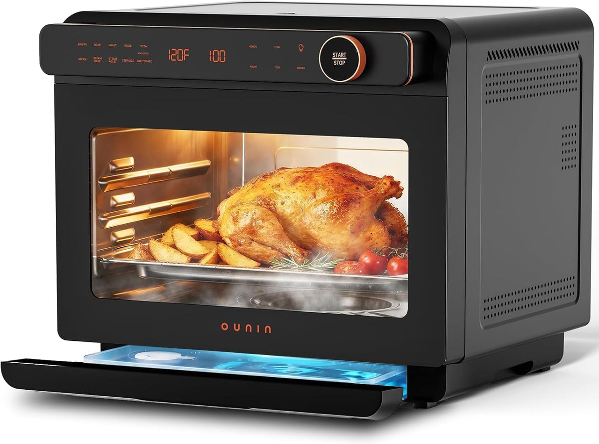 Air Fryers, 24L, OUNIN, OUNIN 24L Steam and Air Fryer Combo Countertop Oven, 304 Stainless Steel