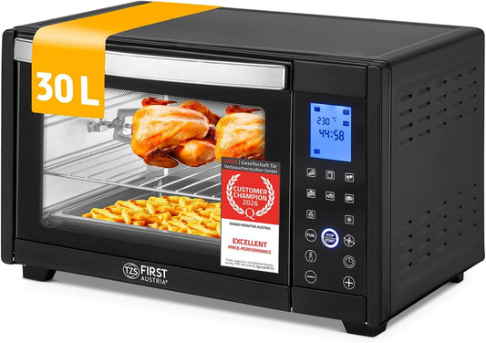 forno, 30L, 1600W, 230°C, TZS First Austria, 3 altezze di inserimento, teglia e griglia Per cucine piccole e campeggio