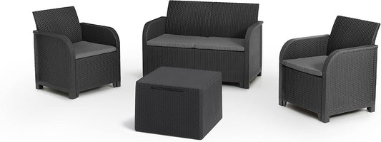 Set da conversazioni, Keter, Rosalie Lounge Set Graphite