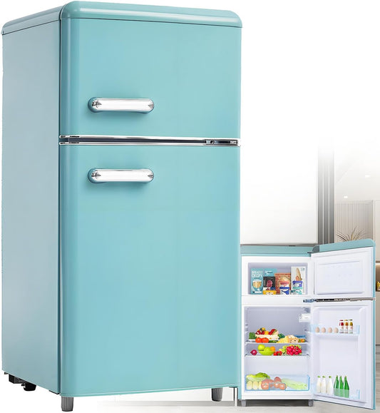 frigorifero, 86,8 cm, blu, MLYYYDSS, altezza 86, larghezza 45, 5 cm, volume totale 60 litri, 120 kWh/anno