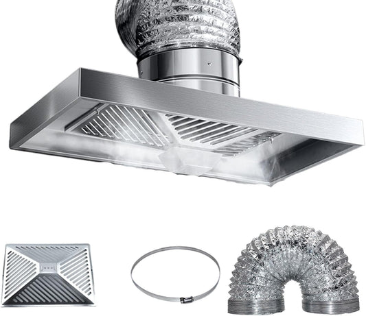 Cappe aspiranti, per la cucina, BAOJUHUIKANG, 1m Pipe, Cappa da Cucina da 10 Pollici a Basso Rumore