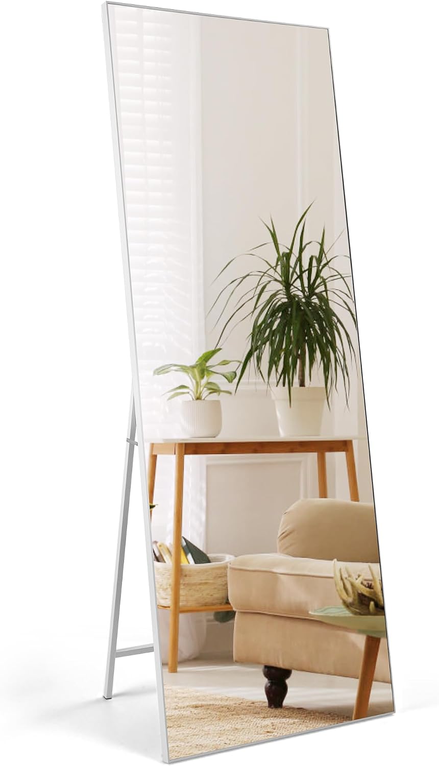 Specchi da parete, 165 × 60 cm, bianco, HORLIMER, HORLIMER Specchio da Terra 165x60 cm
