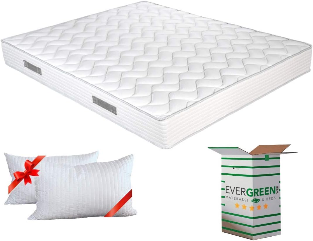 materasso, 20 cm, bianco, EVERGREENWEB MATERASSI & BEDS