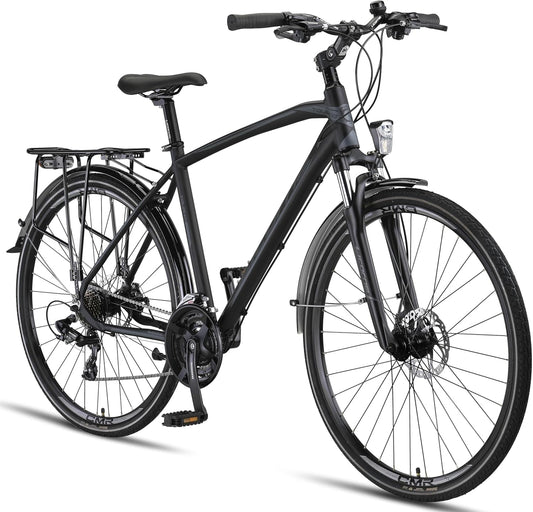 Bici ibride, 28 pollici, alluminio, Licorne Bike, da 28 pollici, con cambio a 21 marce