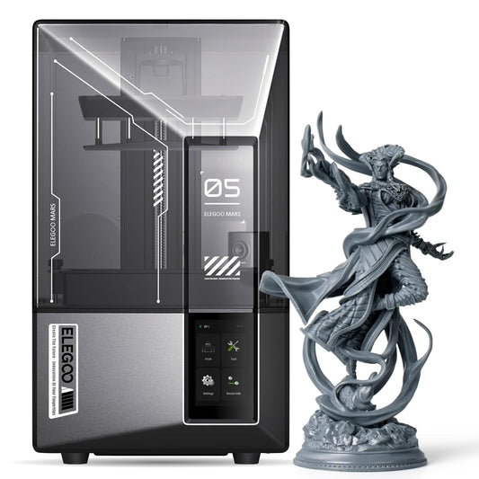 Stampanti 3D, 150 mm, con WiFi, ELEGOO, ELEGOO Mars 5 Ultra 9K Stampante 3D Resina, 150 mm/h di Stampa ad Alta Velocità, Trasferimento WiFi, 36 x 77