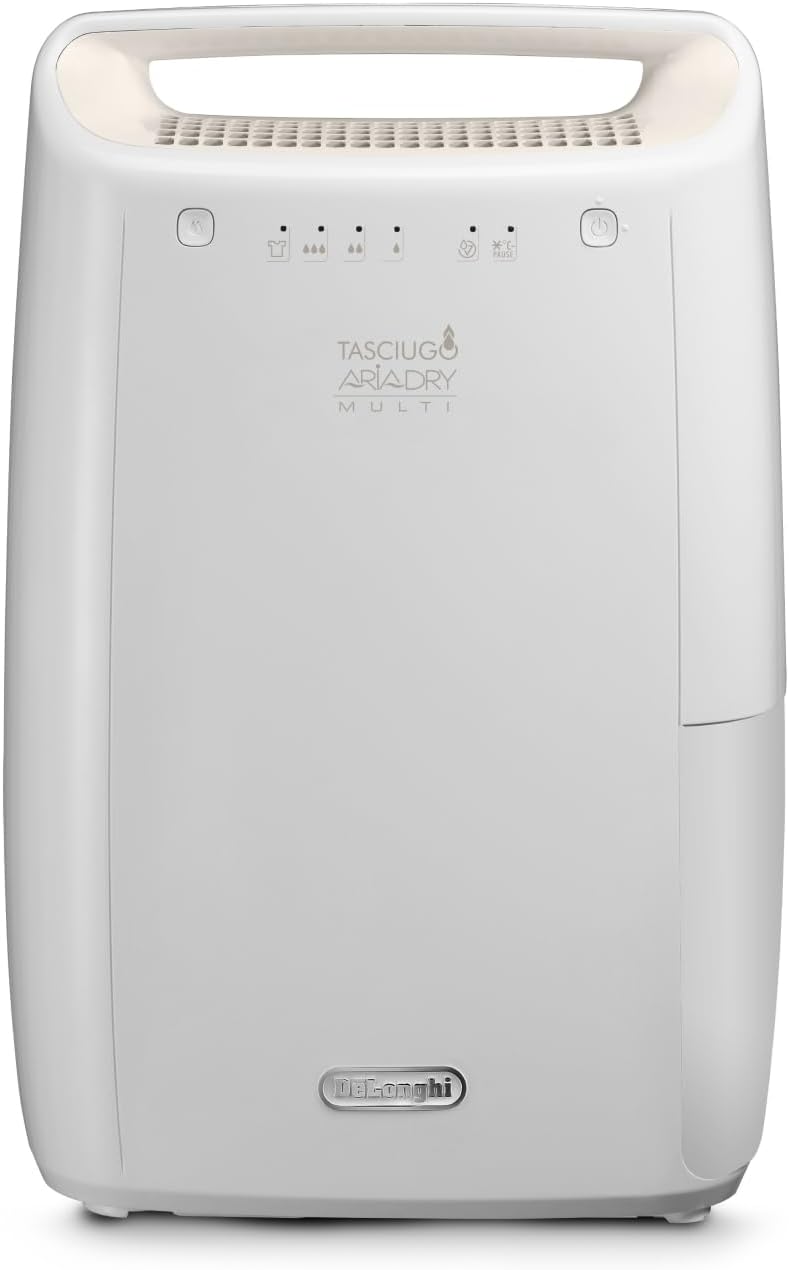 Deumidificatori DEX210SF, 10L, bianco, De'Longhi, Assorbi Umidità 10L/Giorno, Bianco (DEX210SF)