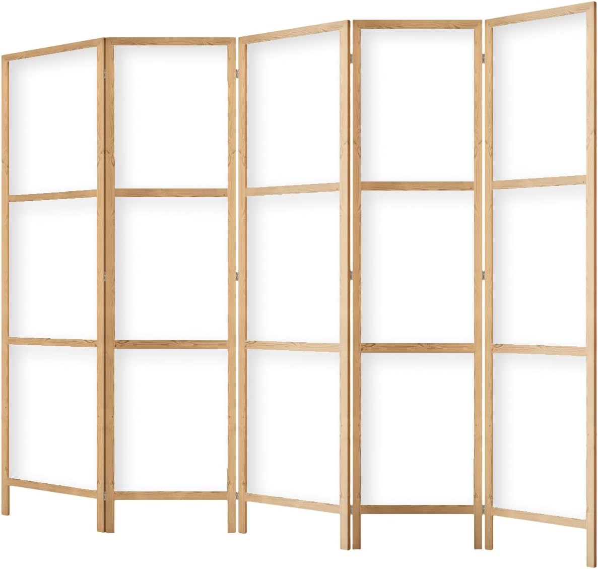 Paraventi, 225 × 172 cm, 5 pezzi, legno, framed concept, Paravento divisorio in legno 225x172 cm