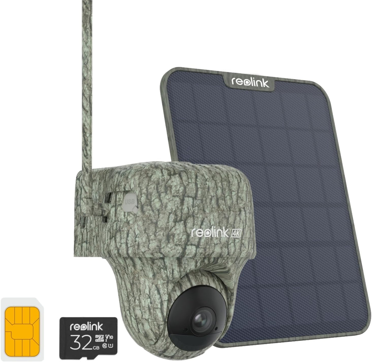 Dom camera, senza fili, Reolink, Reolink 4K Telecamera 4G Sim da Esterno Senza Fili con Batteria, 360° PTZ