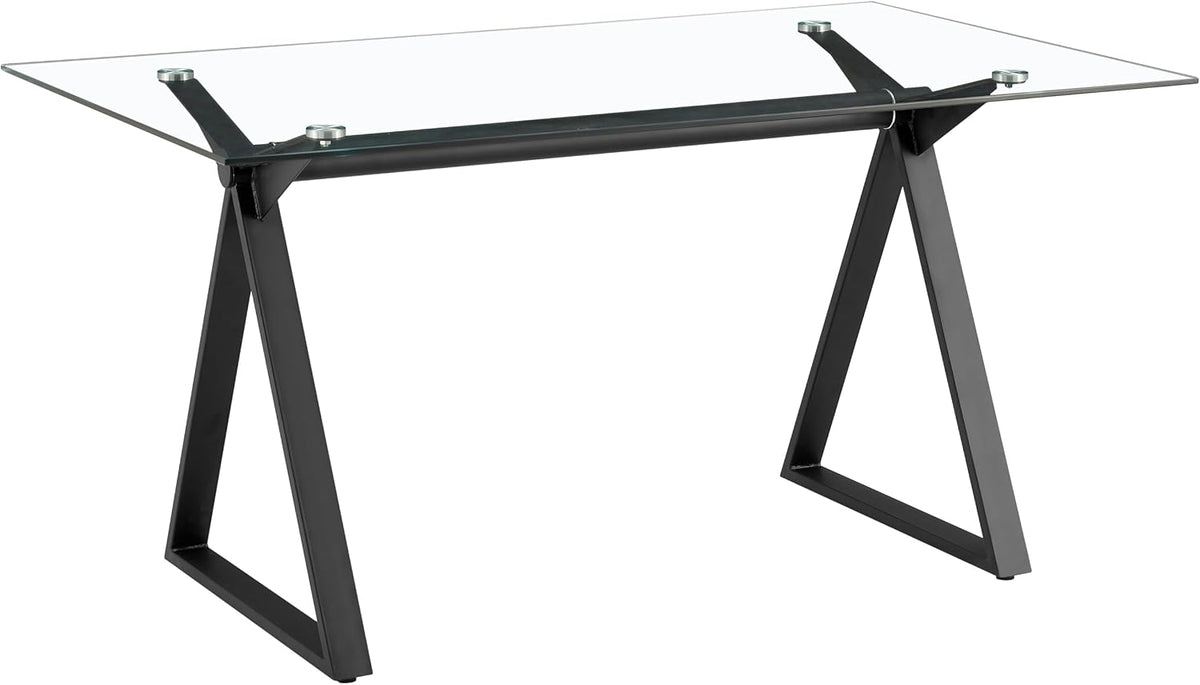 tavolo, 150 × 90 × 75 cm, vetro, nero, Brigros, 150x90x75 cm