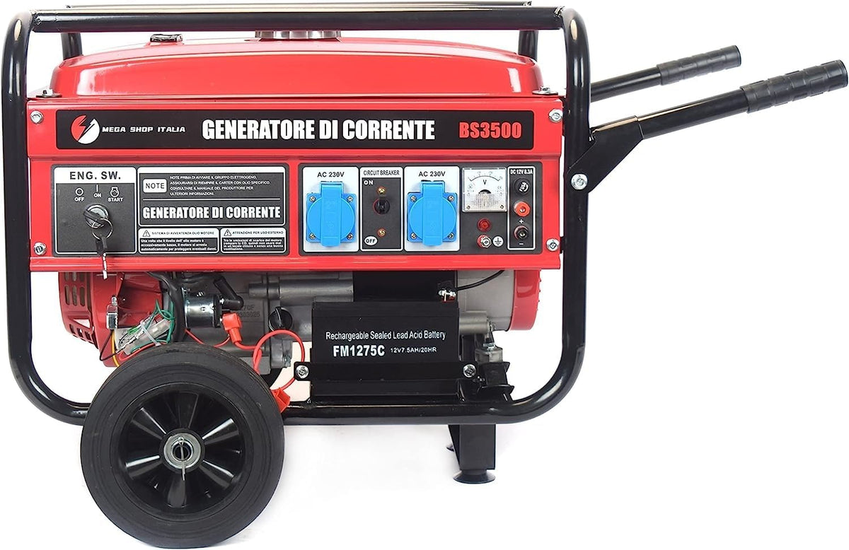 Generatori, 53 cm, 3000W, 230V, senza fili, nero, Megashopitalia
