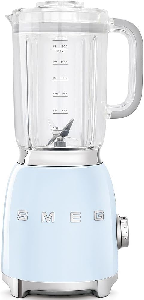 tavolo BLF01PBEU, 1,5 L, 800W, Smeg, 4 Livelli di Velocità, 3 Funzioni Smoothie