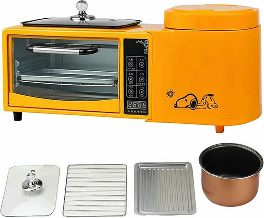 forno, controllo smart, OJHGRDFV, Stazione Per La Colazione 4 In 1, Vaporiera Elettrica Da 1 Litro E Padella Elettrica