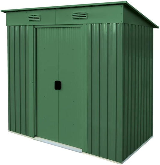 Casette da giardino, 181 cm, metallo, verde, per il giardino, VERDELOOK, 194x121 Altezza 181 cm