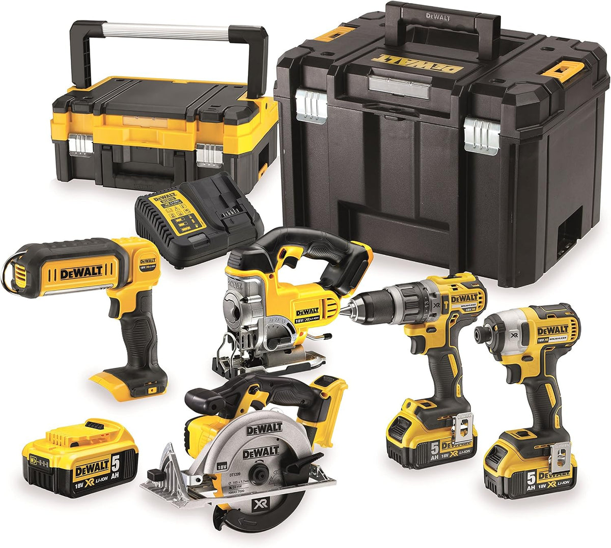 DeWalt DCK551P3T-QW Set di attrezzi, 18 V, nero